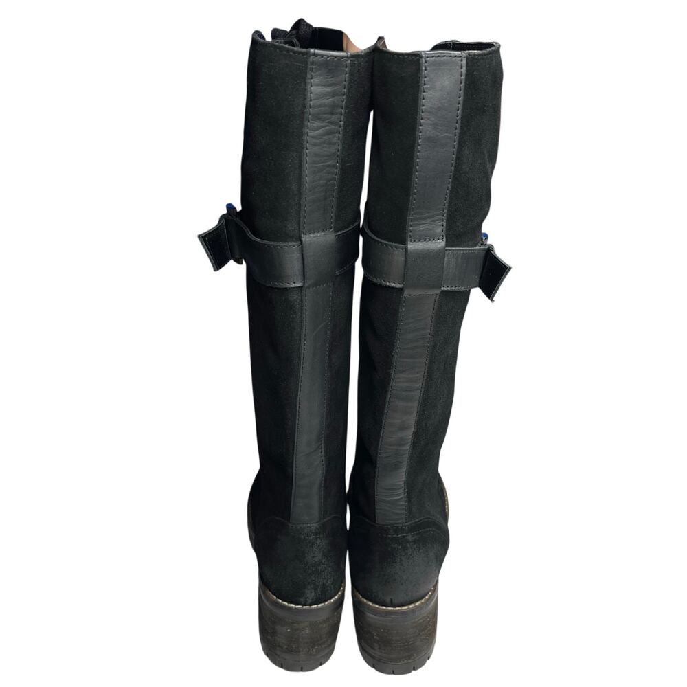 Vintage Foundry Co womens Naomi Tall Boots size 8 New  Black Suede Lace Up - Picture 4 of 13